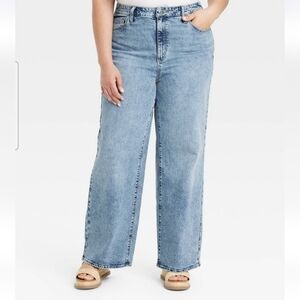 Women's High-Rise Wide Leg Jeans - Universal Thread Medium Wash 17